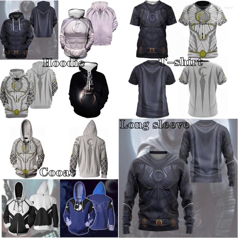 

Men's Hoodies Movie Moon Knight Marc Spector Cosplay Costume Sweatshirt 3D Printed Anime Cartoon Hooded Jacket Coat Adults, Short sleeve1