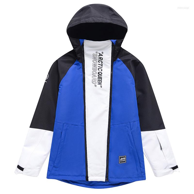 

Skiing Jackets Ski Hooded Clothes For Men Women Winter Outdoor Snowboarding Windproof Waterproof Warm Thick Coat, Blue