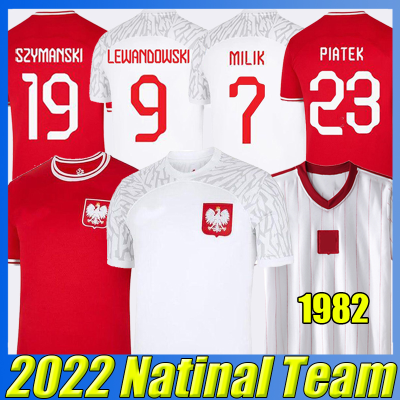 

2022 PolandS LEWANDOWSKI national team Soccer Jerseys 22/23 Polska MILIK PISZCZEK PIATEK GROSICKI KRYCHOWIAK ZIELINSKI BLASZCZYKOWSKI 1982 retro football shirts, Bolan 2021 away