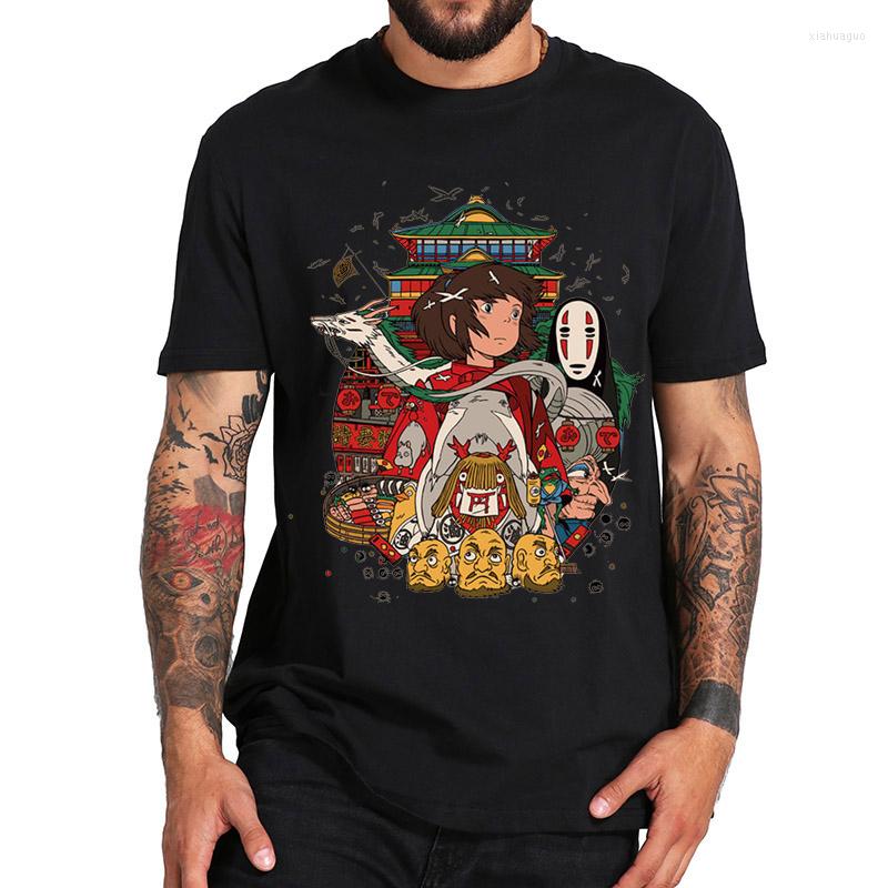 

Men' T Shirts Spirited Away Fashion Shirt Women Tops Base O-neckBlack Tees, Md478b