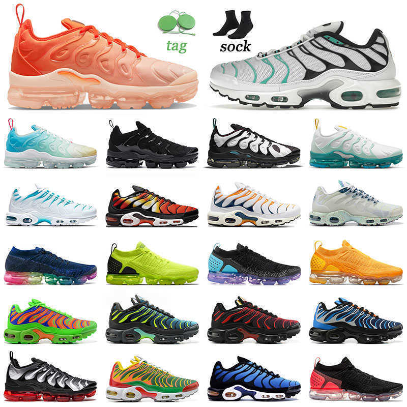 

Tn Plus Terrascape Vapourmax Running Shoes Designer Womens Since 1972 Orange gradients Black White Hyper Jade Mens Trainers Sunset Gradient JORDON NKS, 40-46 2
