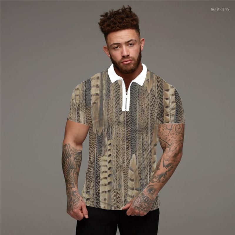 

Men' Polos 2022 Summer Lapel Men' POLO Shirts 3D Geometric Graphic Printing European And American Fashion Casual Short Sleeve Tops