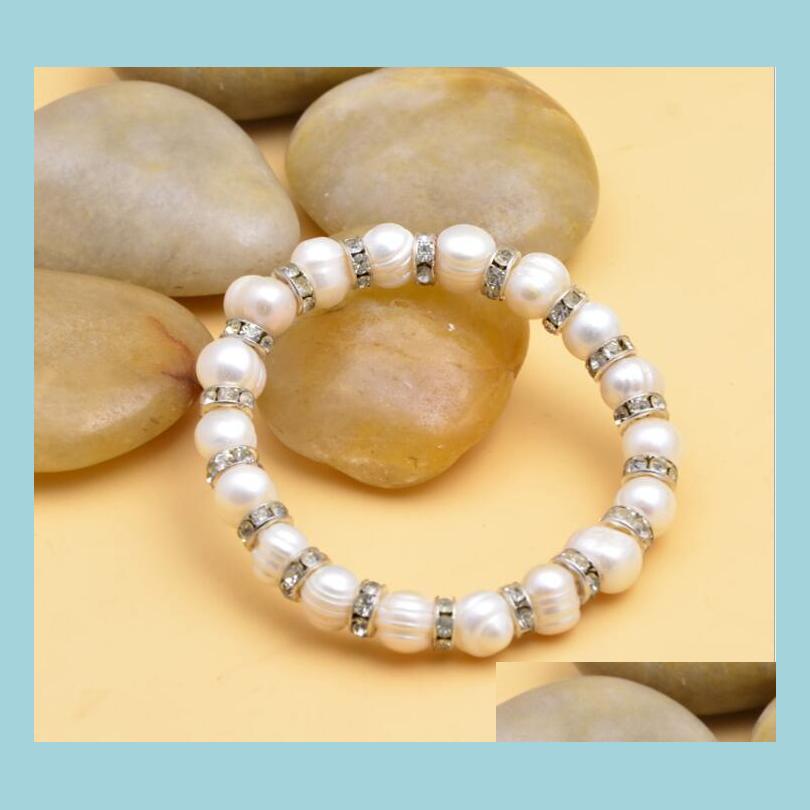 

Beaded Strands 10Mm Real Freshwater Pearl Bracelets For Women Charm Bohemian Gb775 Drop Delivery 2021 Jewelry Mjfashion Dhshd