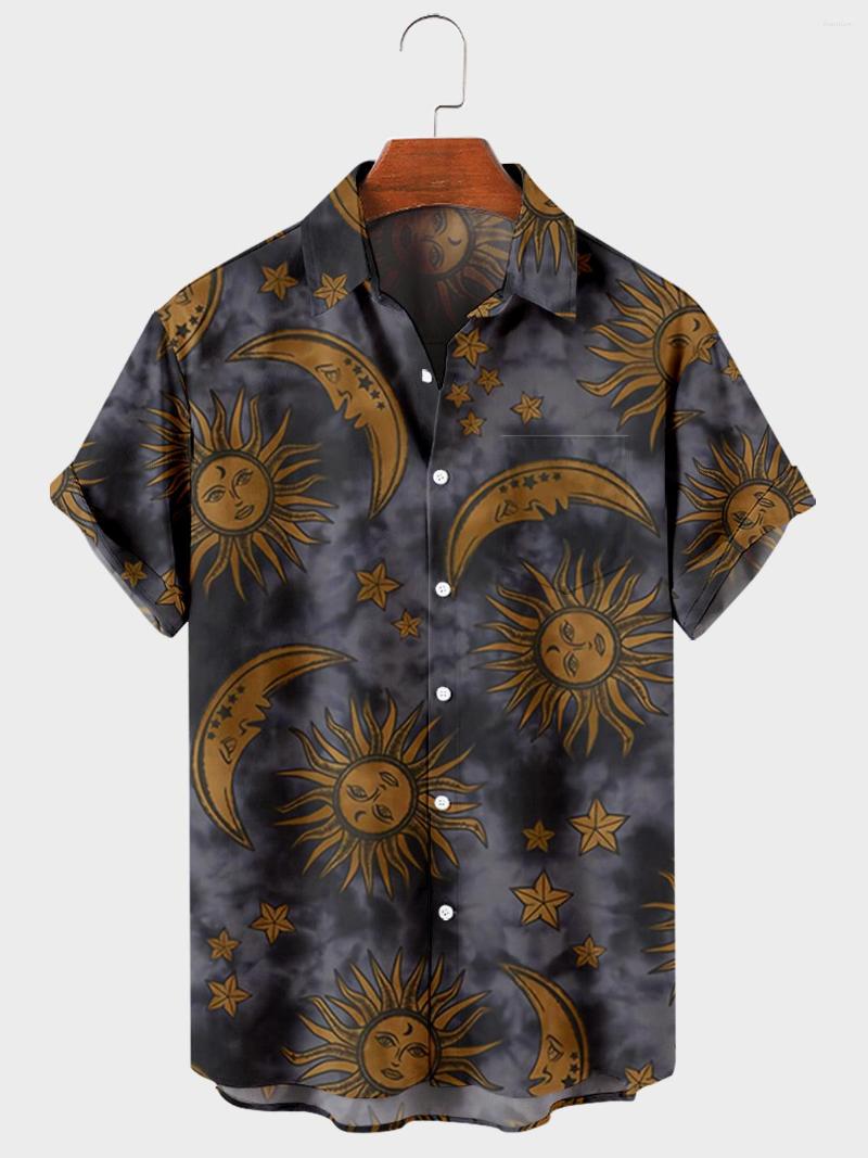 

Men's Casual Shirts 2022 Men's Trend Harajuku Spring/Summer Plaid Shirt Short Sleeve Chest Pocket Design Fashion Print Button 044, 1 b a606