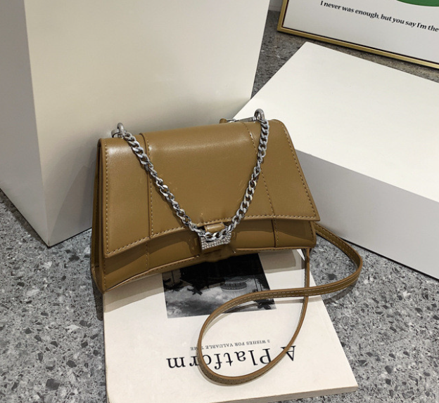 

Shoulder Bags Designer Trendy Bags Fashion Family High Version Women's Hourglass Leather One Shoulder Slant Cross, Aspic