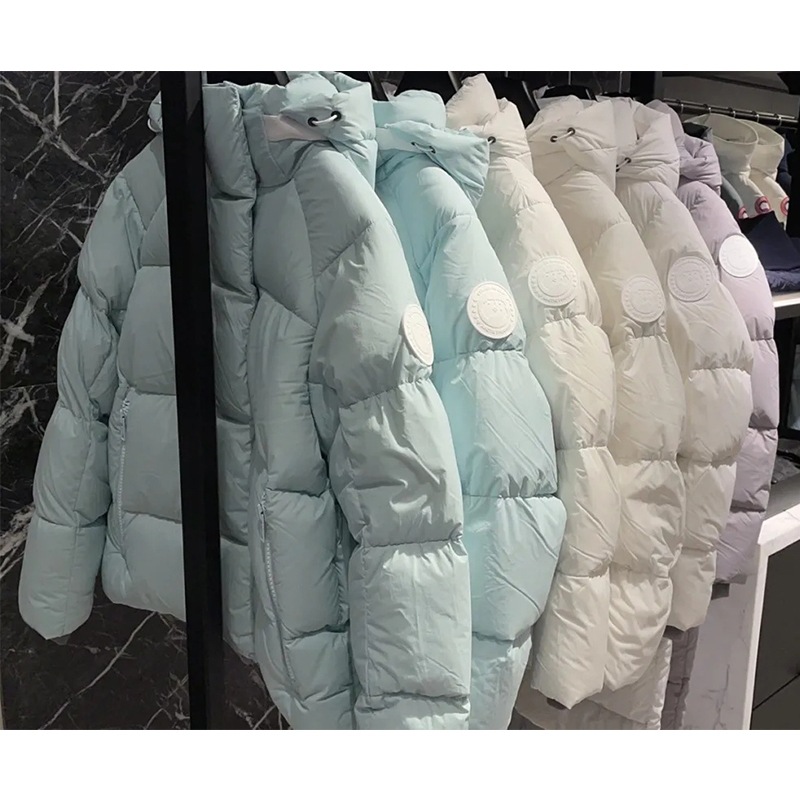 

High-quality fashion lady white duck down hooded-collar jacket, Black