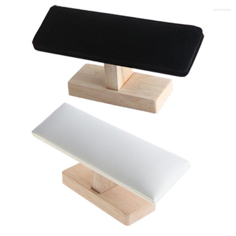 

Jewelry Pouches Wood T-Bar Watch Chain Bracelet Stand Bangle Necklace Storage Shelf Display Rack Organizer Holder
