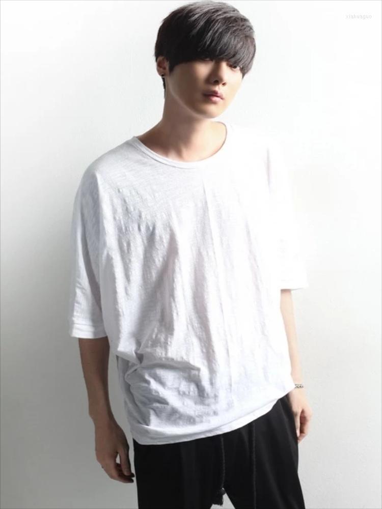 

Men' T Shirts Short Sleeve Shirt Summer Solid Color Daily Leisure Comfortable Round Collar Gothic Fashion Loose Size Half, Black