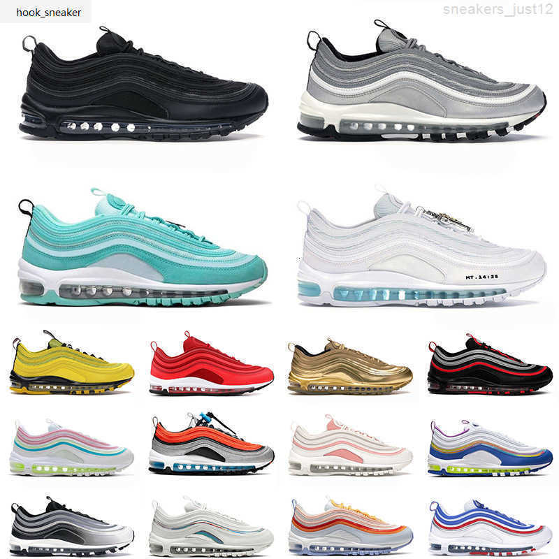 

2022 Newest Arrival 97OG Running Shoes SIZE US 12 Triple Black Tropical TWIST MSCHF X INRI Jesus 97s Mens Womens Trainers Sports Sneakrs, C39 tropical twist 36-45