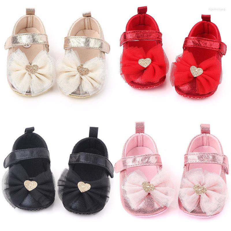 

First Walkers Fashion Born Red Baby Shoes Non-slip For Girls Elegant And Noble Leisure Walking, Black
