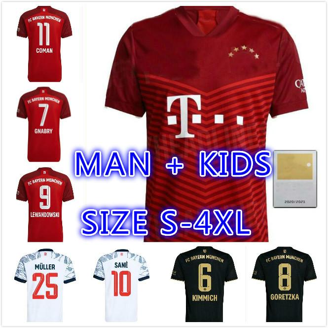 

College wear SIZE S-4XL 21 22 Bayern Munich soccer jersey LEWANDOWSKI SANE 2021 2022 football shirt HERNANDEZ GORETZKA GNABRY camisa de fute