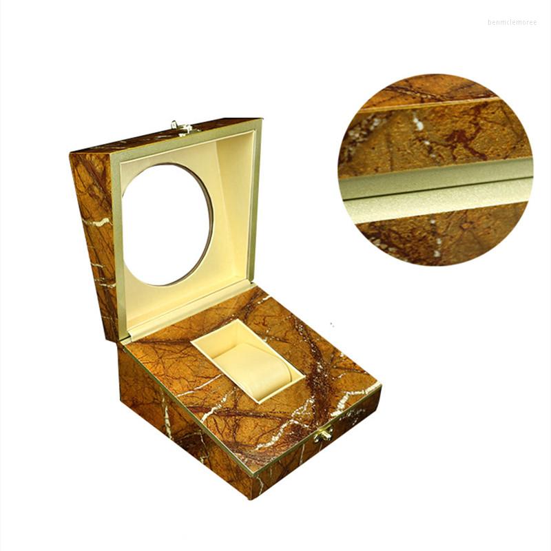 

Watch Boxes Marble Pattern Box Clamshell Wooden Paint Packaging Storage