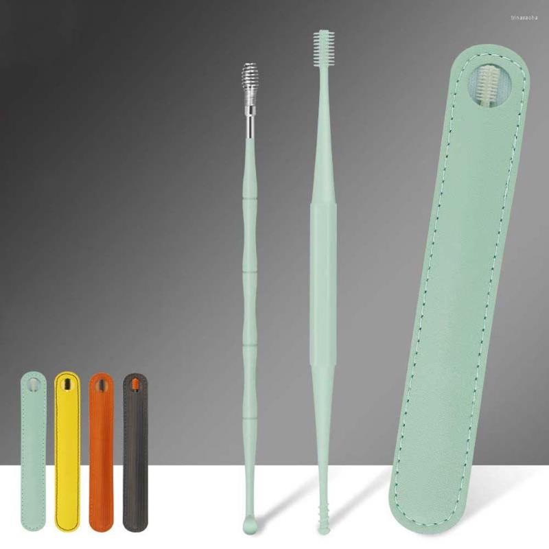 

Makeup Sponges 1set Ear Wax Pickers Silicone Earpick Remover Piercing Kit Earwax Curette Spoon Care Clean Tool Cleaner Accessories