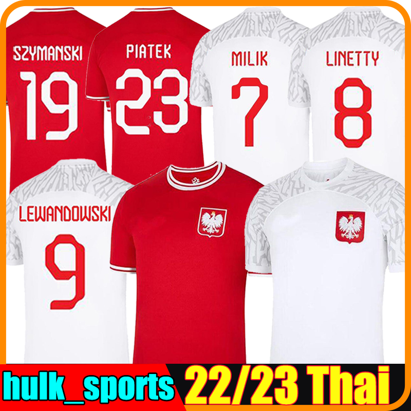 

2022 LEWANDOWSKI Soccer Jersey 22/23 PolandS Home away 2023 red white GROSICKI #11 PISZCZEK MILIK KRYCHOWIAK GLIK SZYMANSKI ZIELINSKI PIATEK Polonia football shirts, Bolan 22-23 away