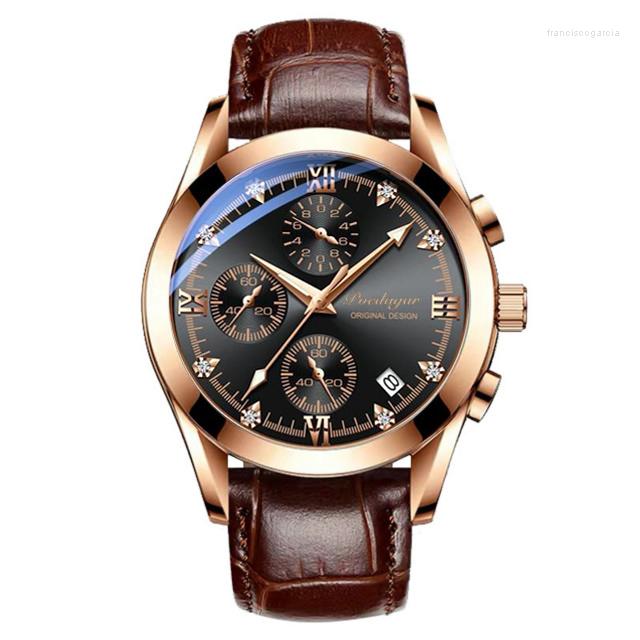 

Wristwatches Men's Mechanical Watch Male Student Trend Waterproof Fashion Leather