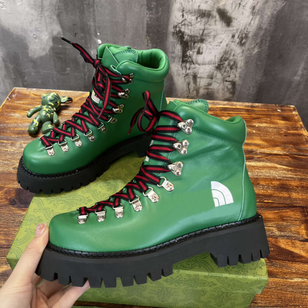 

Boots Designer Women Ankle Boot Mountaineering Double G Snow Mens Hiking Martin Fashion Leather North Booties Size 35-45, Box