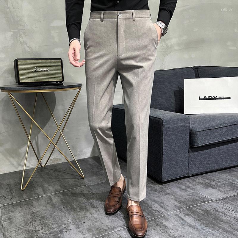 

Men's Suits Men's Suit Pants 2022 Spring Autumn Fashion Casual Slim BusinessTrousers High Quality Work Classic Men Office B100, Black