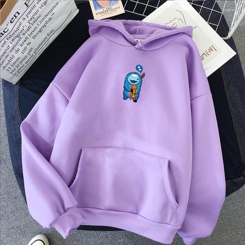 

Women's Hoodies Harajuku Tumblr Women Sweatshirt Pink Clothing Doll Print Fashion Vintage Long Sleeve Winter Cartoon Pattern Top, Black