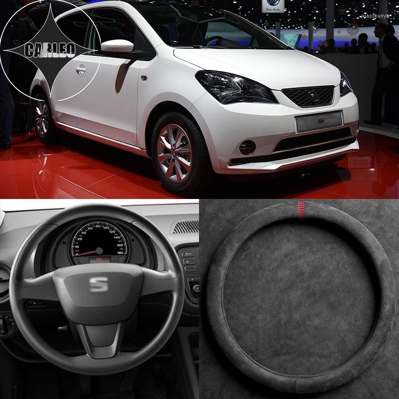 

Steering Wheel Covers For SEAT Series Ibiza Leon Ateca Tarraco Alcantara Suede Car Cover Universal Wrap