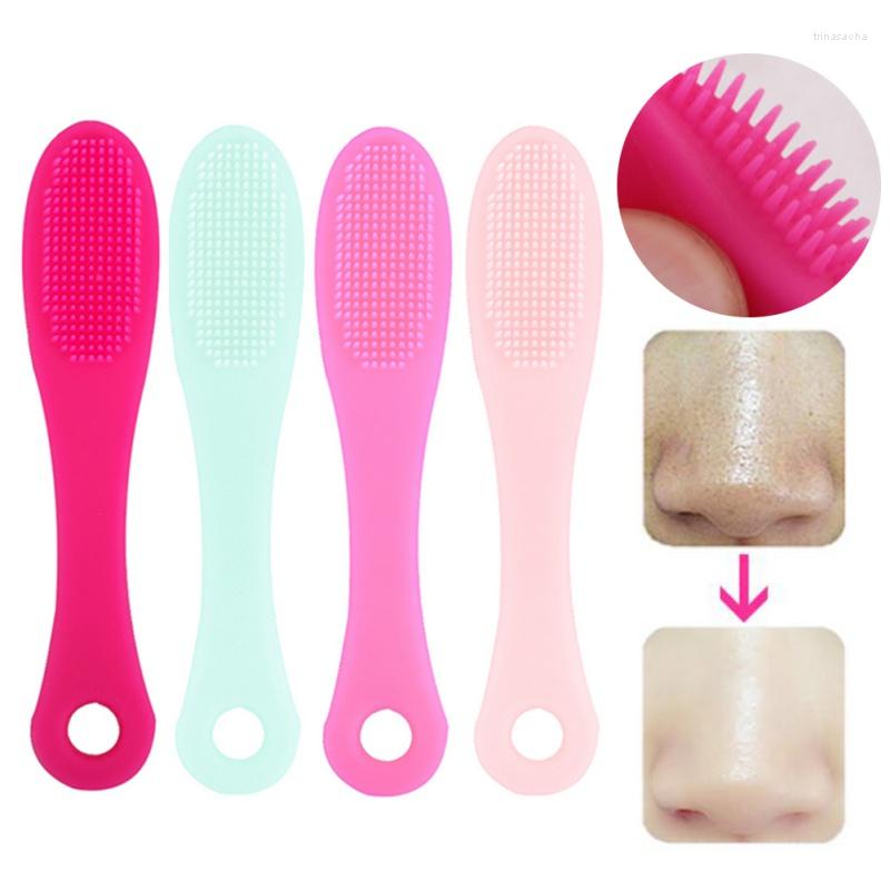 

Makeup Brushes Nasal Silicone Cleaning Brush Remove Blackheads Pimples Exfoliation Nose Massage