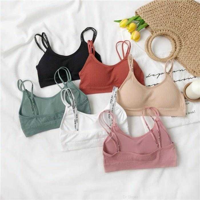 

Camisoles Tanks Products Multi-Color Stretch Double-Shoulder Strap Wrap Camisole Bra Underwear Rac, Skin color