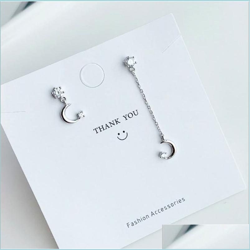 

Stud Asymmetrical Star Moon Drop Earrings 925 Sterling Sier Sweet Long Tassel For Women Ear Jewelry Small Gift Delivery 202 Ffshop2001 Dhkhx