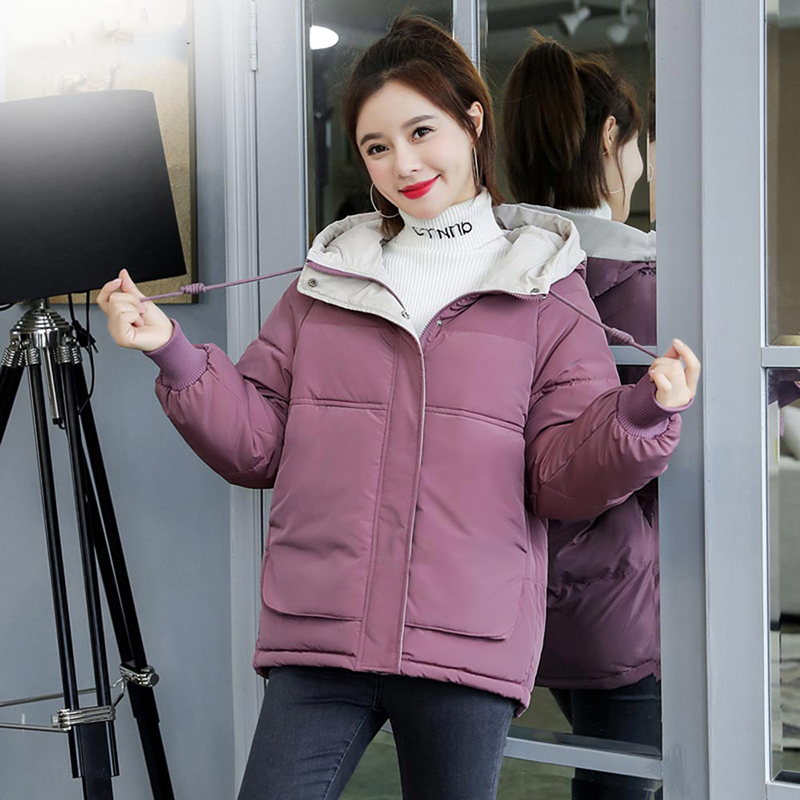 

Women's Down Parkas Oversize Women Winter Jacket Hooded Korean Style Solid Outwear Padded Female Coat Loose Arrival Wram Women's Parkas 220930, Red