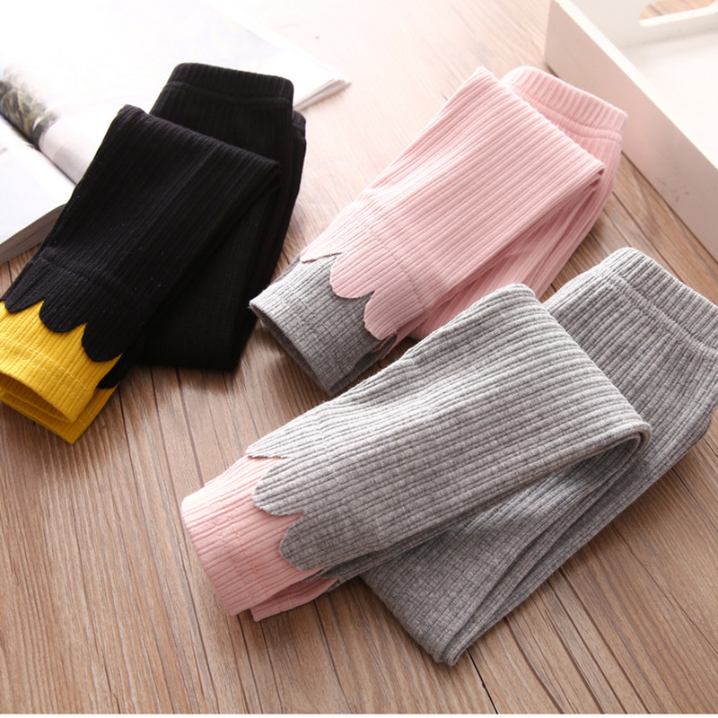 

Leggings Tights Autumn Spring Korean  140cm 2 3 4 5 6 7 8 10 Years Kids Cotton Mix Color Baby Princess Patchwork For Girls 221006, Gray