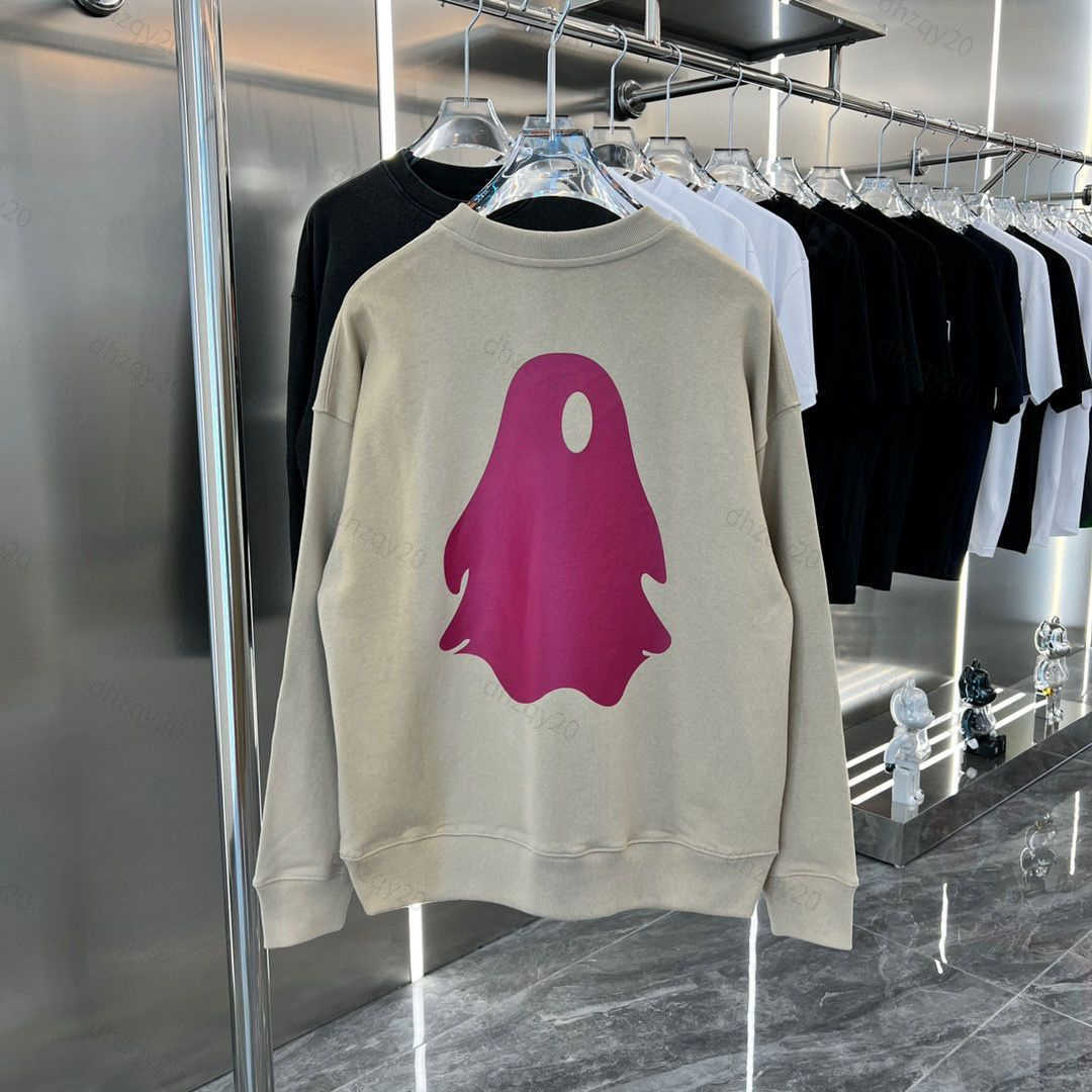 

Bale Sweatshirt Designer Sweater mens Autumn Winter Chest Letter Crew Neck Pullover Back Little Monster Print nan and womens Long Sleeve Shirt Casual Long T-shirt, Creamy-white