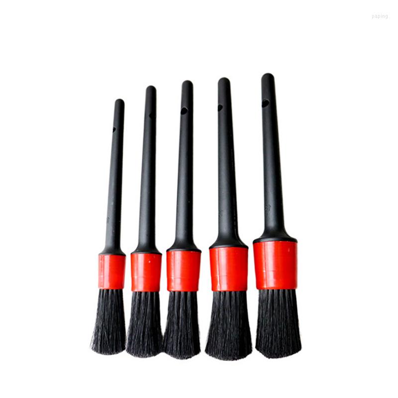 

Car Sponge 5pcs Boar Hair Bristle Cleaning Brush Auto Exterior Interior Detailing Air Outlet Wash Accessories Clean Tool