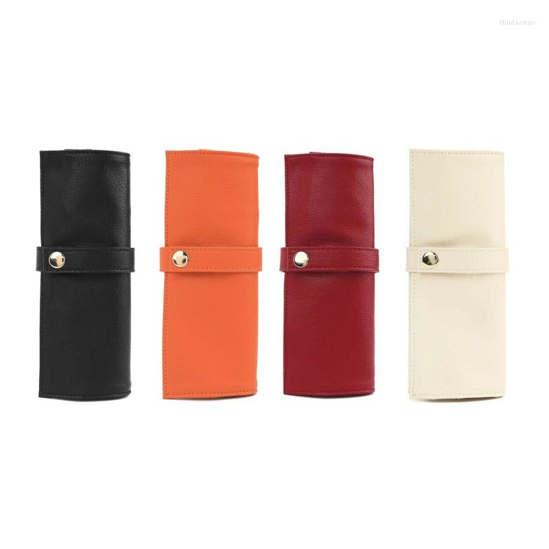 

Watch Boxes 5 Slot Roll Case Nylon Canvas Bag Organizer For Jewelry Storage