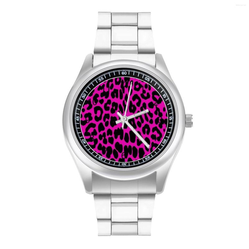 

Wristwatches Leopard Pattern Quartz Watch Animal Skin Fitness Elegant Wrist Steel Po High Quality Man Wristwatch, Style