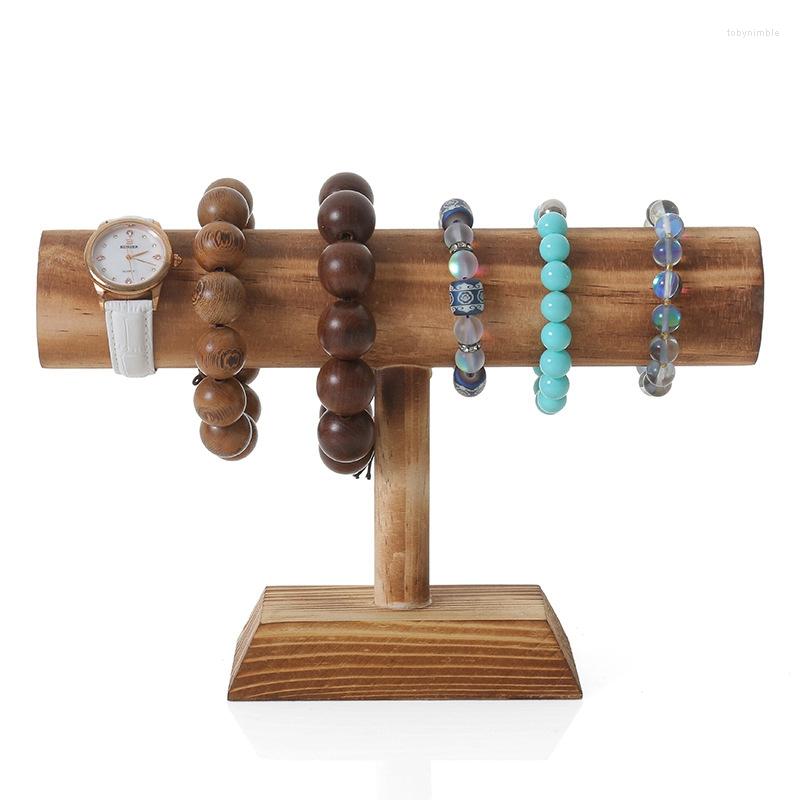 

Jewelry Pouches Wooden Display Stand Perfect For Bracelet Bangle Watch Home Organization Tradeshow And Showcase