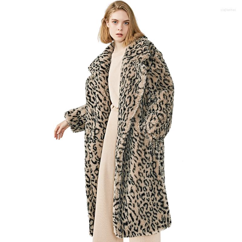 

Women' Fur Women Real Sheep Shearling Coat Casual Jacket Autumn Winter Long Sleeve Lapel Outerwear Female Wool Teddy Bear, Multi