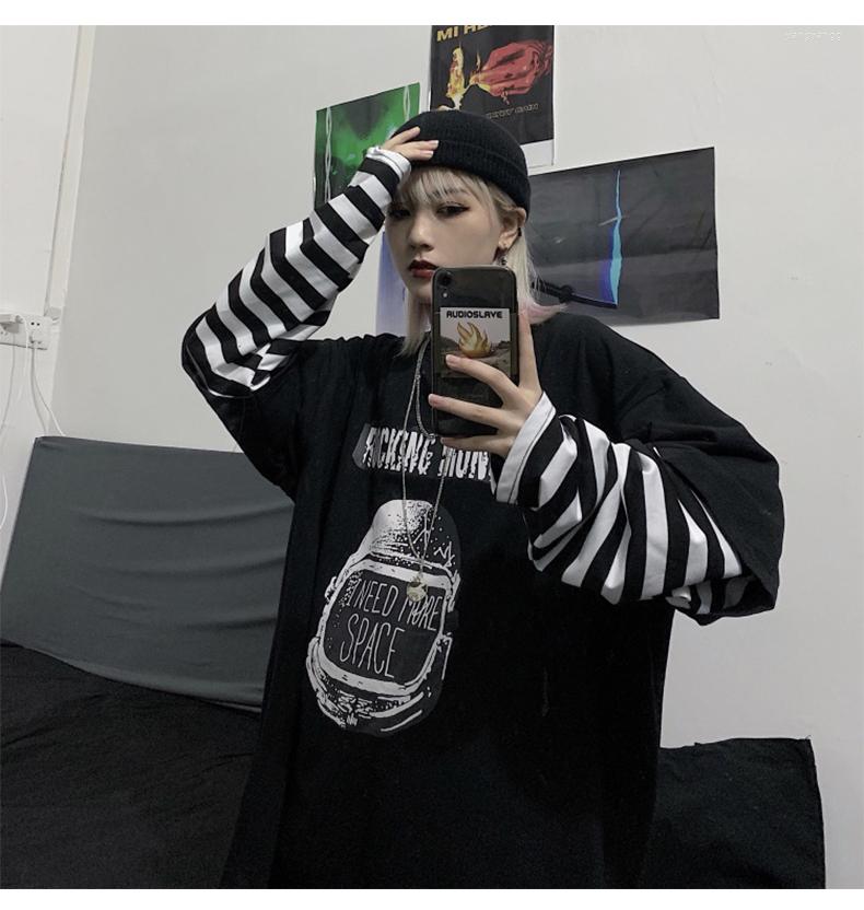 

Women's T Shirts Women Clothes 2022 Tshirts Casual Letter Print Tees Harajuku Long Sleeve Loose Hip Hop Streetwear Oversized Shirt, T-shirt write