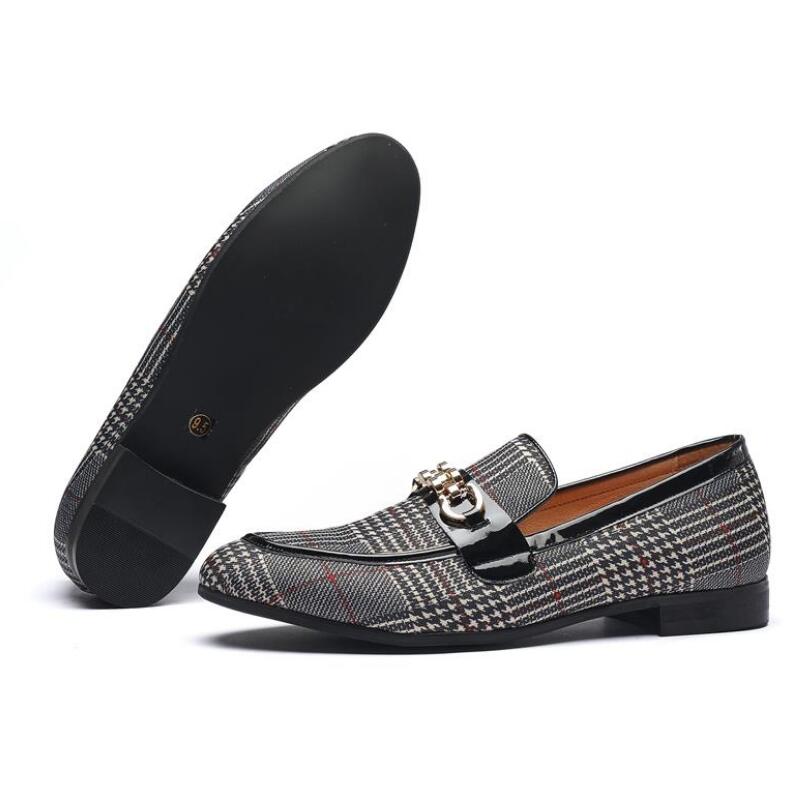 

Fashion Men's Casual Shoes Handmade Loafers Comfortable Breathable Men Dress Shoes a5, Grey