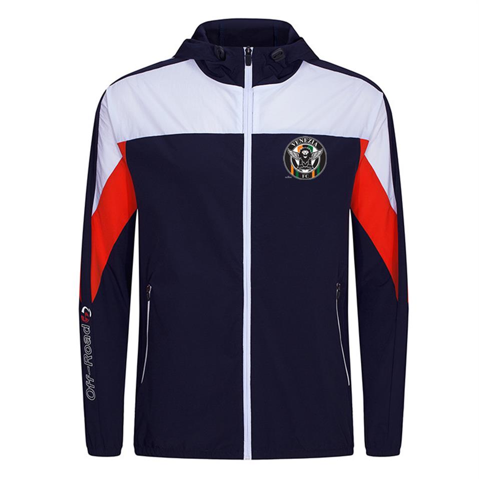 

Venezia Football Club New Fitness Sports Jumper Soccer Warm Jacket With Hooded Men' Clothing Long Sleeve Jacket for Unisex227J, Blue
