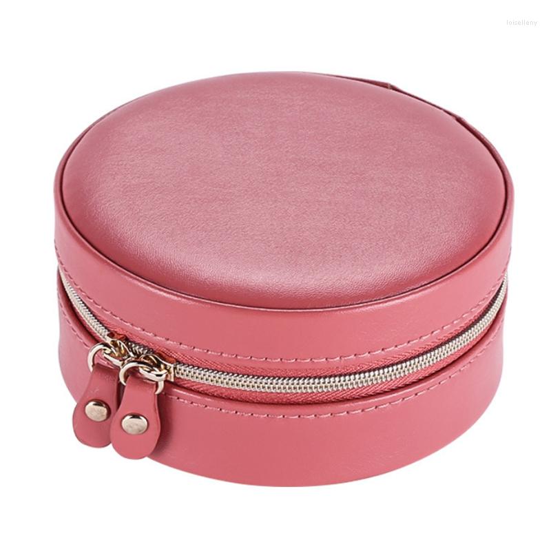 

Jewelry Pouches Box PU Leather Jewellery Storage Earring Boxes Packaging Display Case Organizer For Home Travel Girl Gift