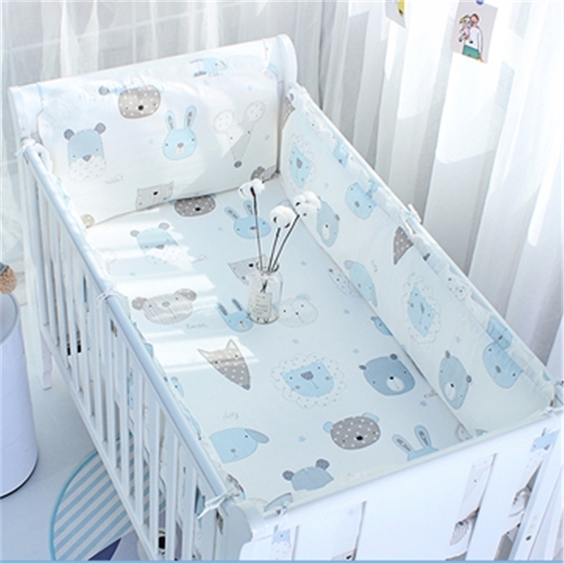 

Bed Rails 7Pcs Baby Bedding Set 100% Cotton Crib Bedding Set Baby Cot Protector Safe Bumpers Bed Sheet Quilt Cover Pillowcase 221006