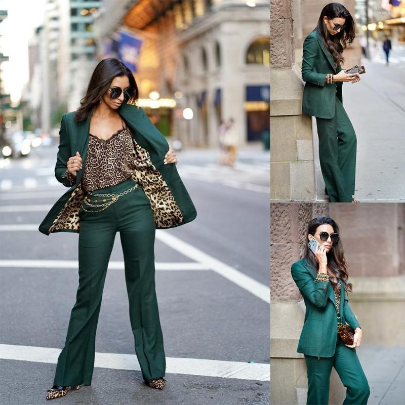 

Women's Two Piece Pants Casual Women's Blazer Suit With Wide Leg Fashion Jacket Free Style For Daily Business Office Ladies, Auburn