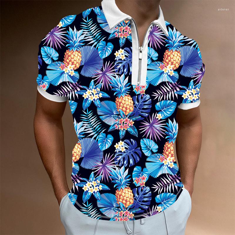 

Men' Polos 2022 Cotton Hawaii Style Polo Shirts For Men Short Sleeve Quality Casual Social Men' T Summer Clothing, Pl445