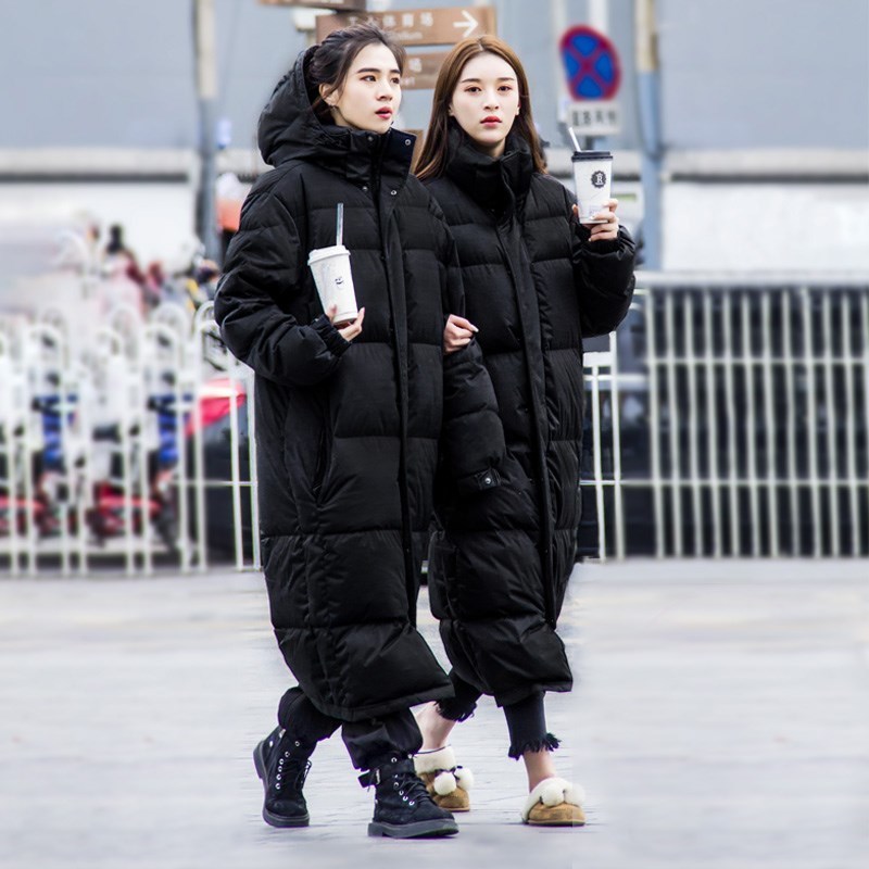 

Women's Down Parkas Hooded Coat for Women Autumn Warm Thick Long Puffer Winter Ladies Down Jackets Couple models for men and women Parka Quilte 220930, Black