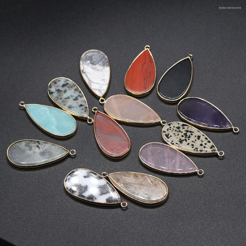 

Charms Drop Shape Natural Stone Quartz Crystal Pendant Fashion Agates Pendants For DIY Jewelry Making Necklace Accessories