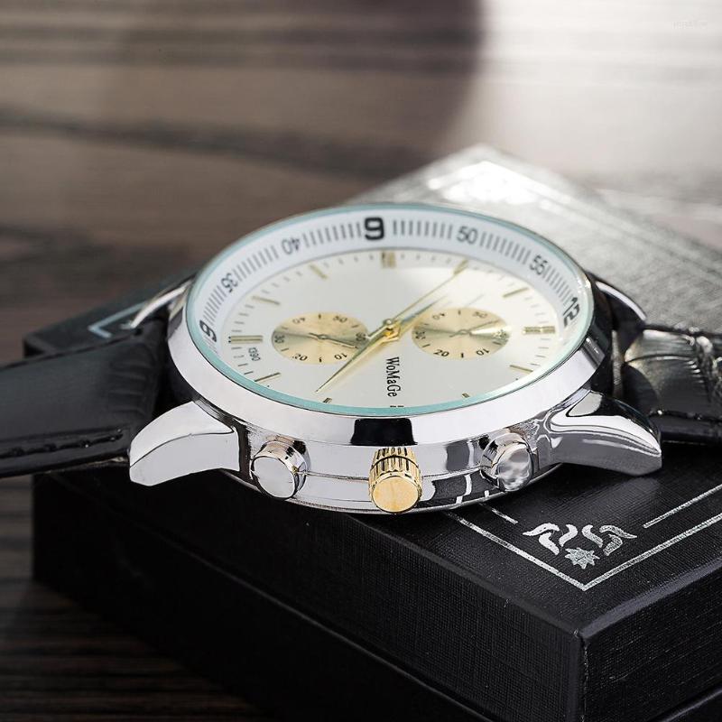 

Wristwatches 2022 Men's Business Watch Creative Eyes Multi-Scale Leisure Quartz For Men And Women Middle School Couples, Brown