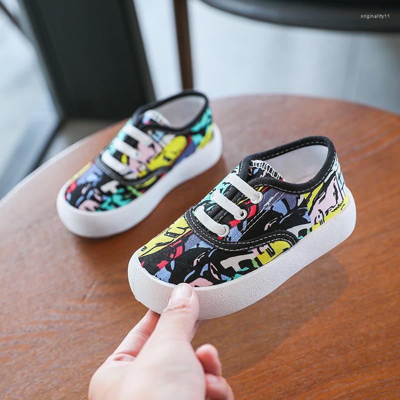 

Athletic Shoes Children's Canvas Boys Casual Girls Soft Sole One-step Cloth Fashion Single Breathable Kids, Red