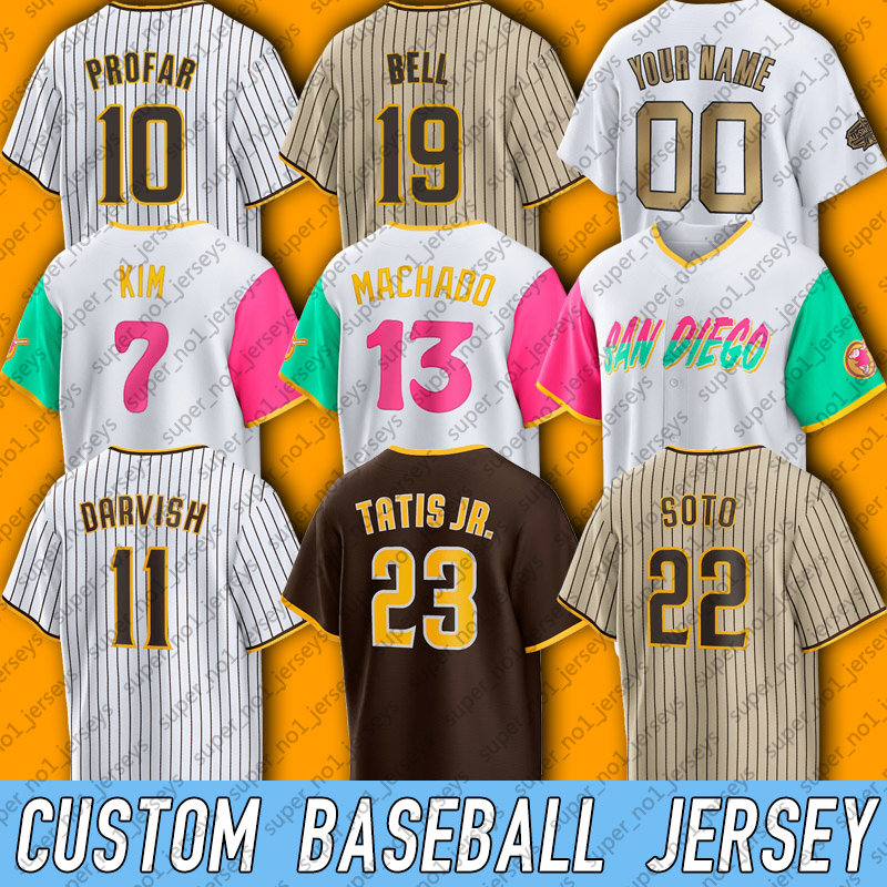 

23 Fernando Tatis Jr Jersey Baseball San Diego Jake Cronenworth Manny Machado Yu Darvish Ha Seong Kim Jerseys Jurickson Profar Juan Soto Trent Grisham Joe Musgrove, Man custom jersey (js)