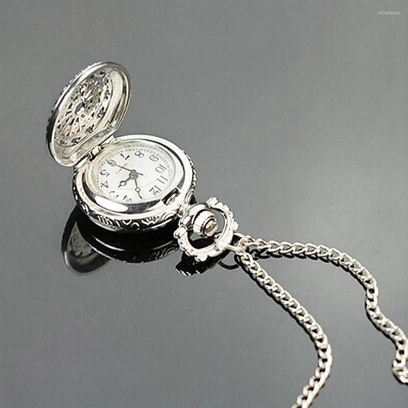 

Pocket Watches Retro Small Size Spider Webs Watch/Watch Necklace Fashion Jewelry Pendant Watch ENDQ, White