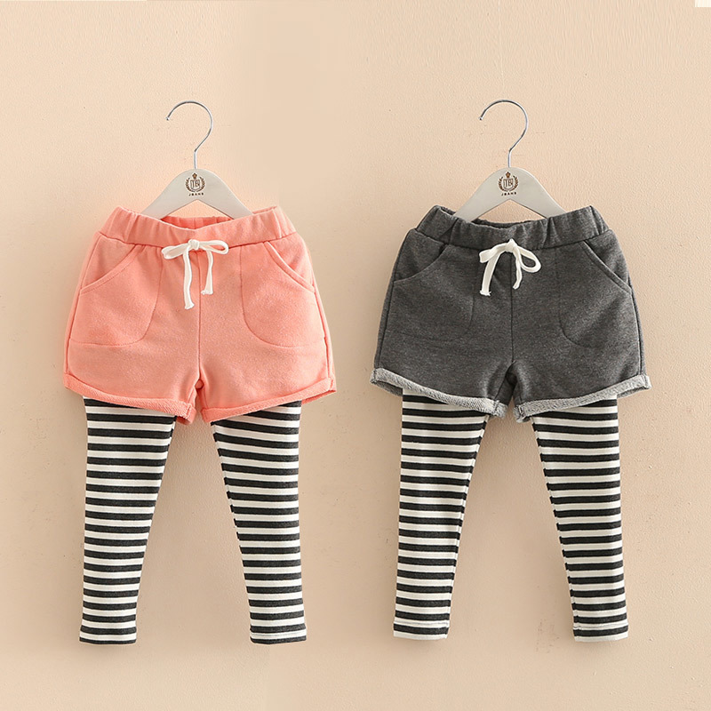 

Leggings Tights Girls Pants Baby Toddler Kids Children Striped Patchwork leggings 2 7Y baby girl 221006, Gray
