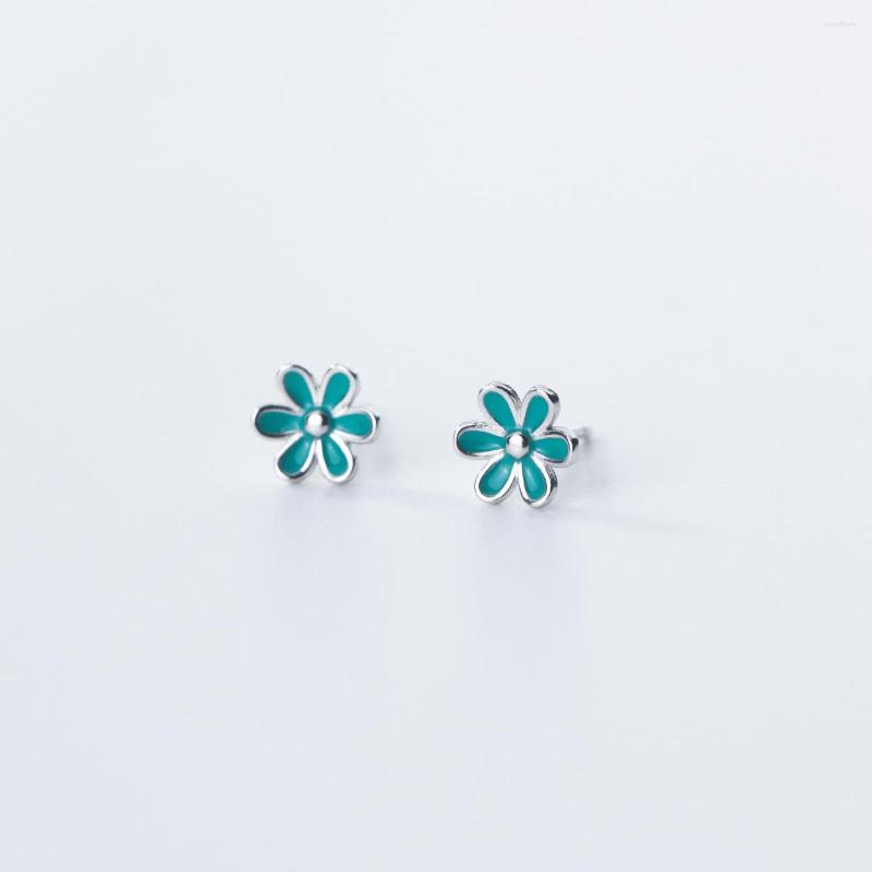 

Stud Earrings 925 Sterling Silver For Women Teen Girls Kids Cute Small Flower Earings Korean Style Fashion Jewelry Drop