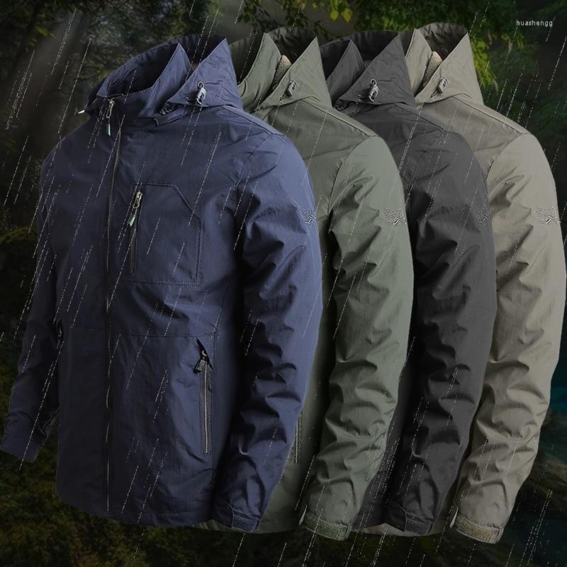 

Men's Jackets Men's Men's Sportswear Windbreaker Military Thin For Men Casual Streetwear Breathable Hooded Coats Brand Clothing, Black